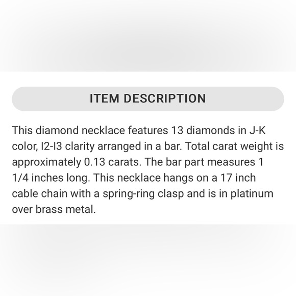 Diamond Bar Necklace - Picture 6 of 8